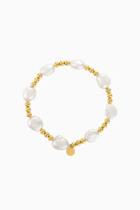 Logan Tay Gold Nugget Bracelet sold by LoveShackFancy