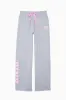 PINK x LoveShackFancy Wide-Leg Sweatpants - VS MEDIUM HEATHER GREY sold by LoveShackFancy