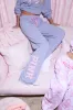 PINK x LoveShackFancy Wide-Leg Sweatpants - VS MEDIUM HEATHER GREY sold by LoveShackFancy