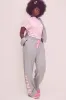 PINK x LoveShackFancy Wide-Leg Sweatpants - VS MEDIUM HEATHER GREY sold by LoveShackFancy