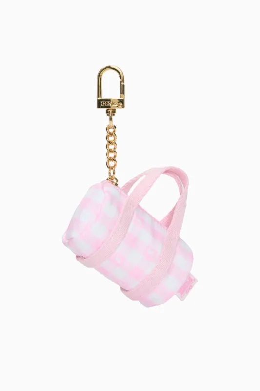 PINK x LoveShackFancy Mini Duffle Keychain Charm - ICON GINGHAM sold by LoveShackFancy