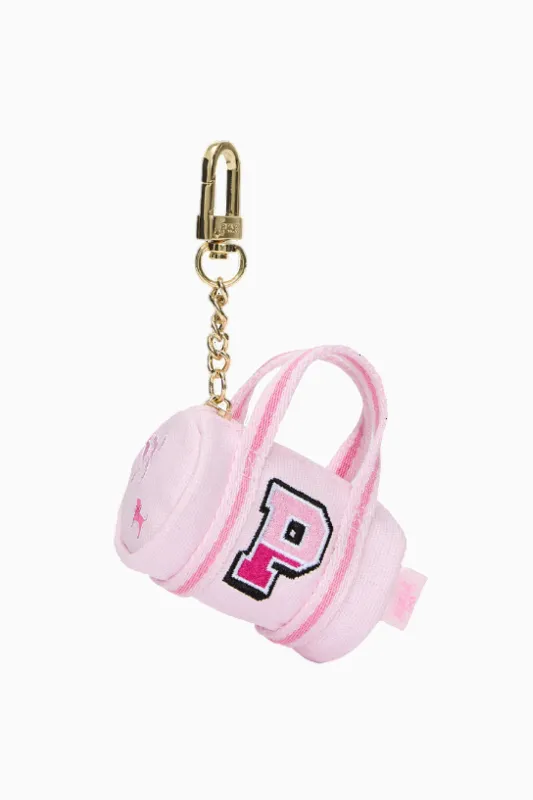 PINK x LoveShackFancy Pink Tulip Mini Duffle Keychain Charm sold by LoveShackFancy