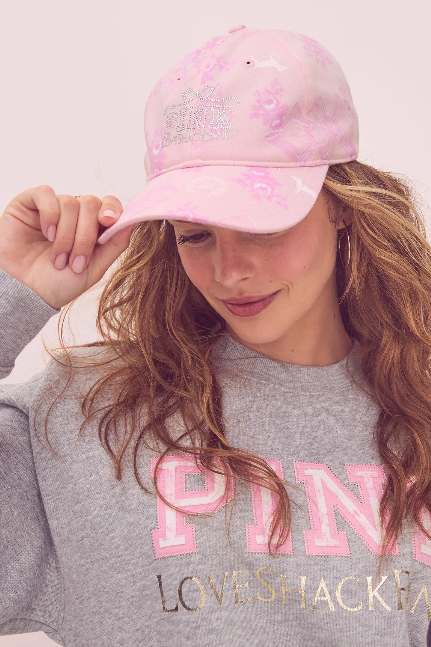 PINK x LoveShackFancy Beaux Icons Baseball Hat sold by LoveShackFancy