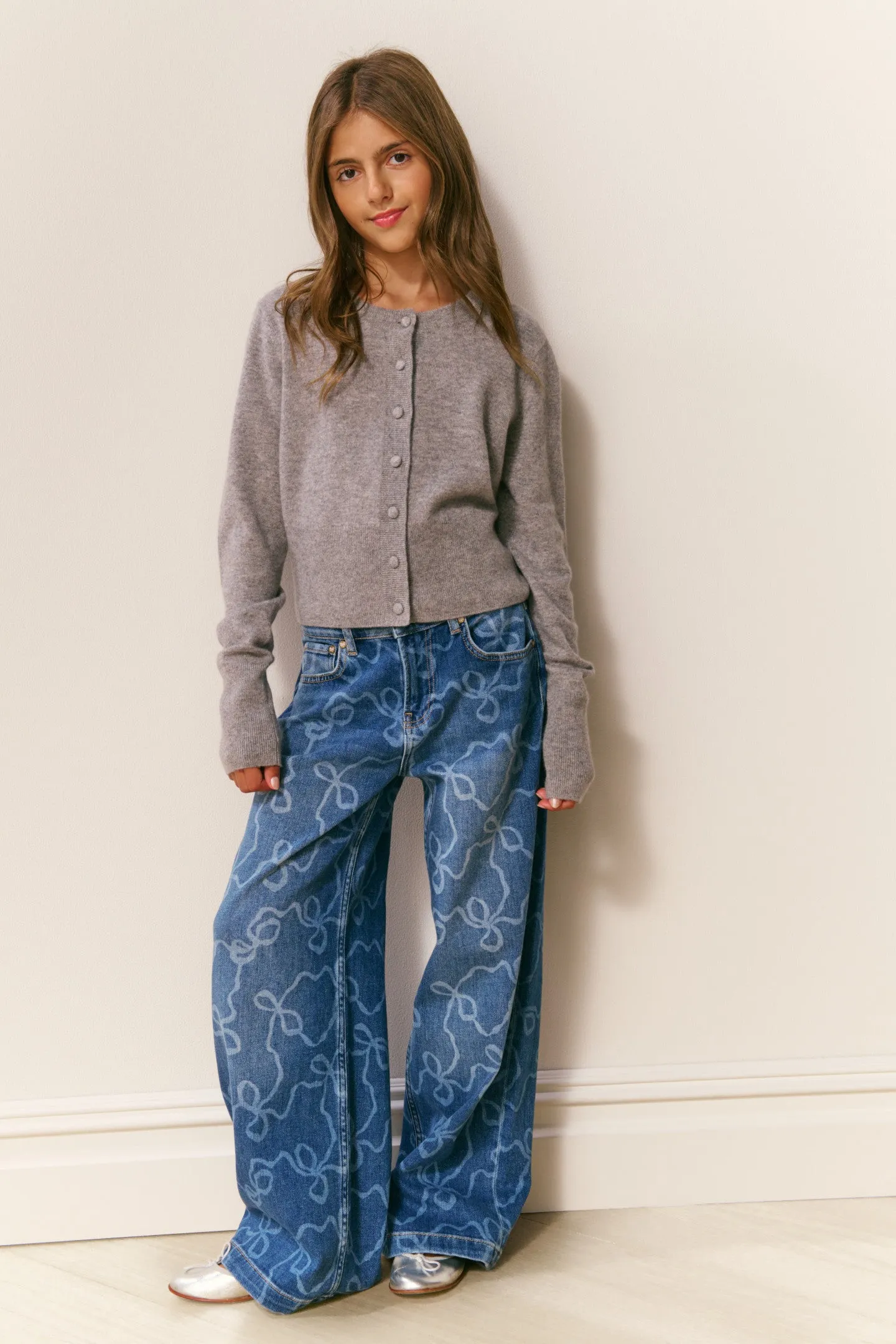 Girls Reno Bow Jeans sold by LoveShackFancy product image thumbnail 3