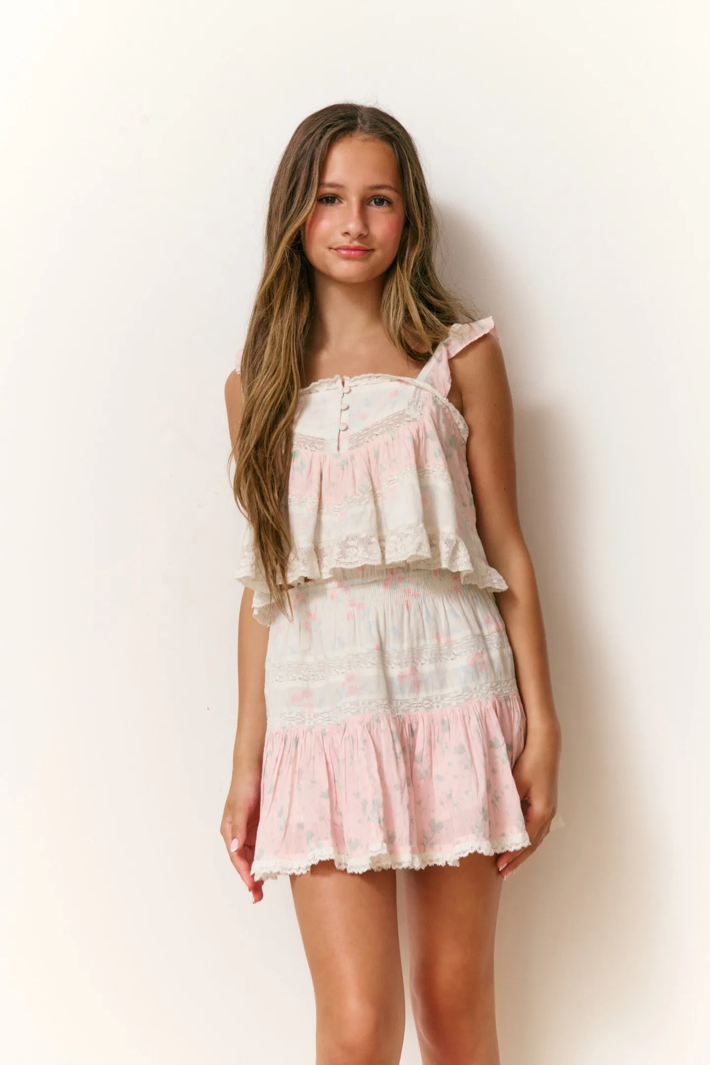 Girls Berkshire Cotton Mixed Print Skirt sold by LoveShackFancy product image thumbnail 2