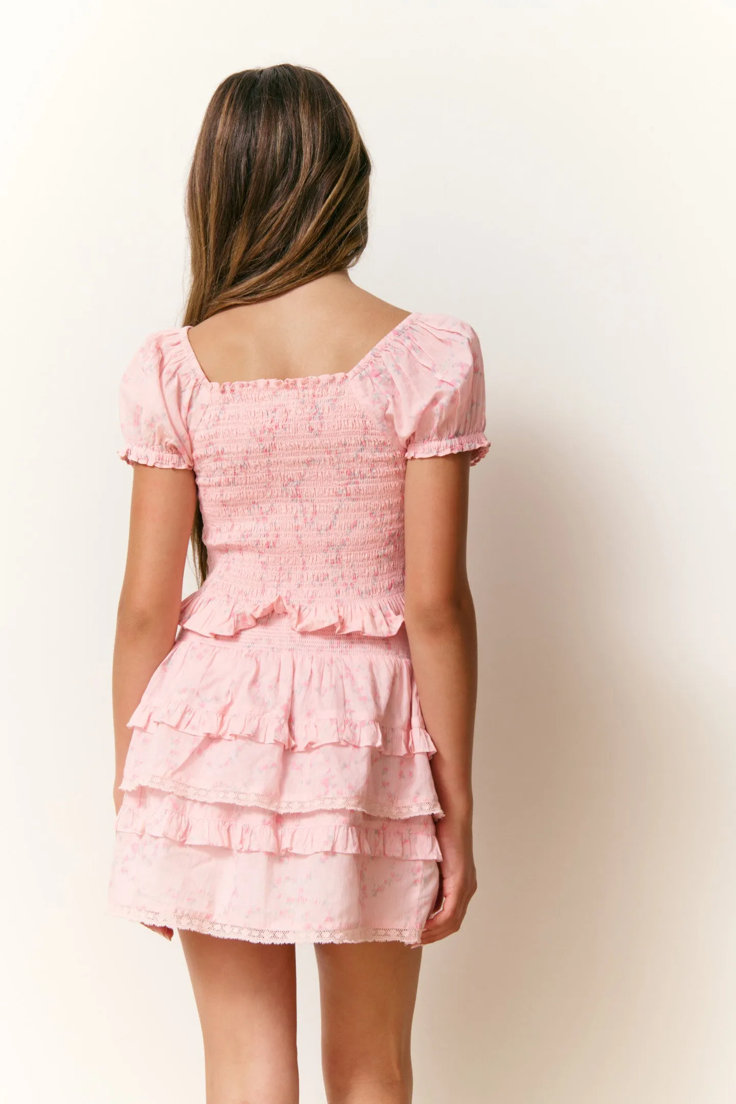 Girls Billie Luna Rosa Fleur Skirt sold by LoveShackFancy product image thumbnail 4