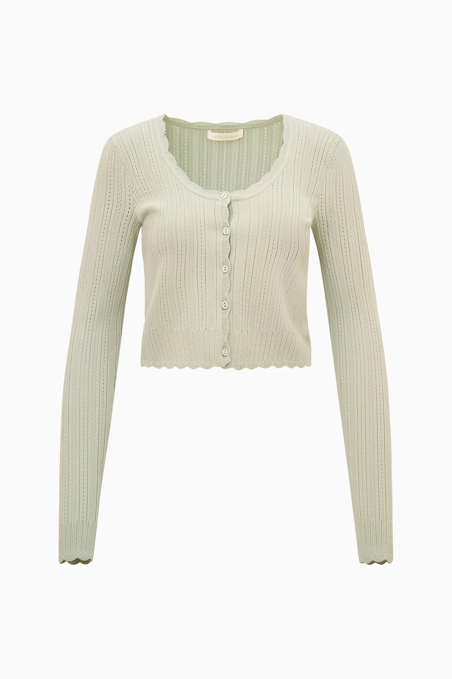 Martti Stretch Pointelle Cardigan sold by LoveShackFancy product image thumbnail 4