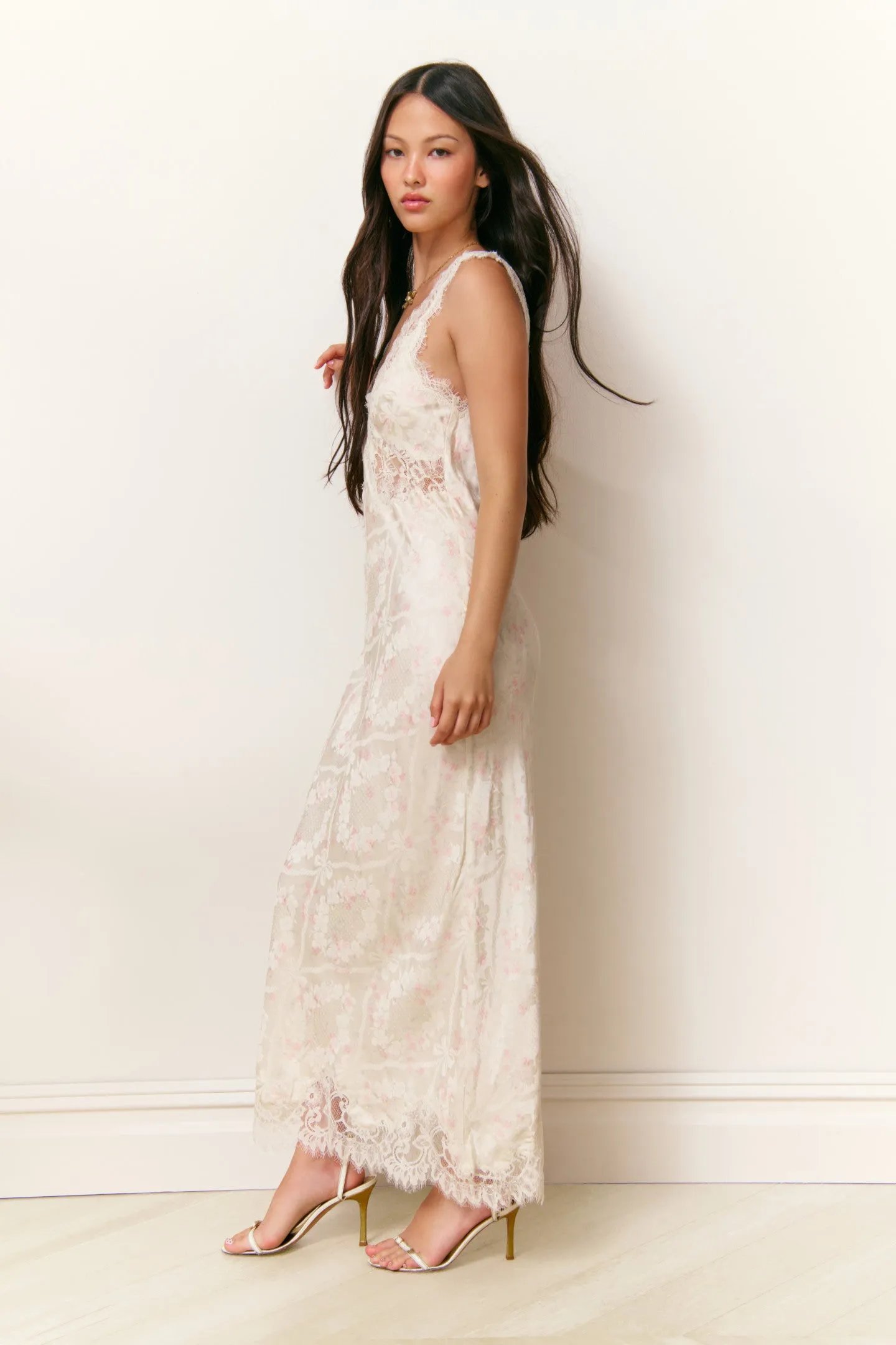 Mira Silk-Blend Floral Slip Dress sold by LoveShackFancy product image thumbnail 4