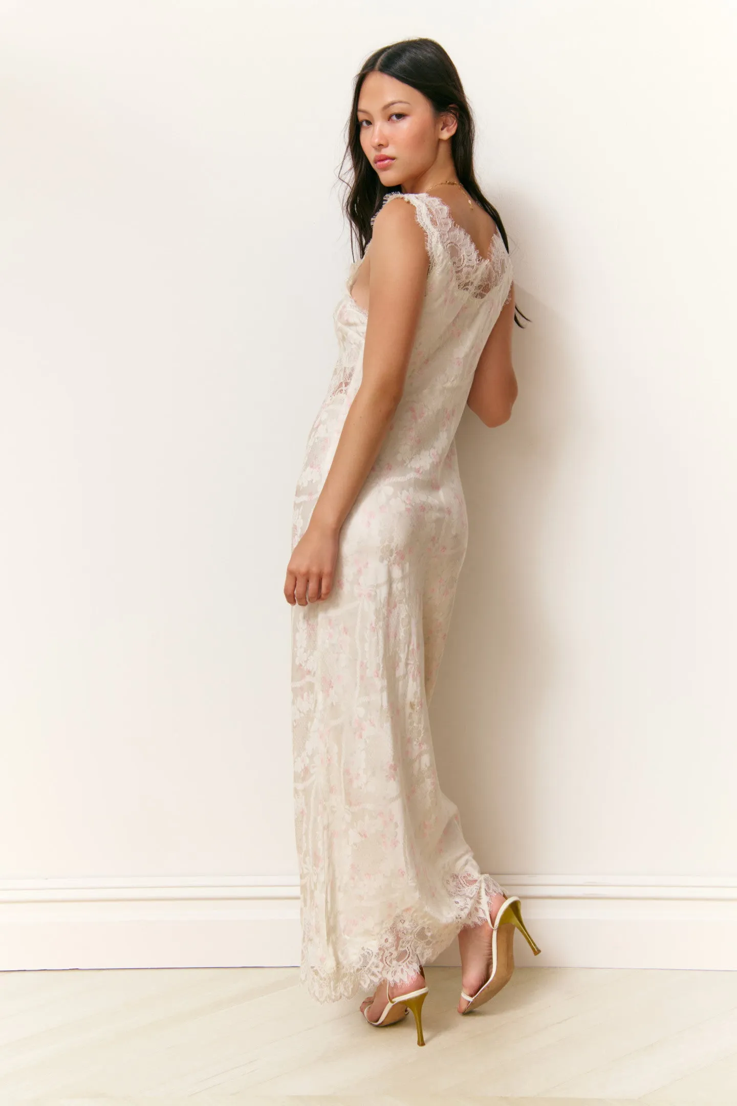 Mira Silk-Blend Floral Slip Dress sold by LoveShackFancy product image thumbnail 5