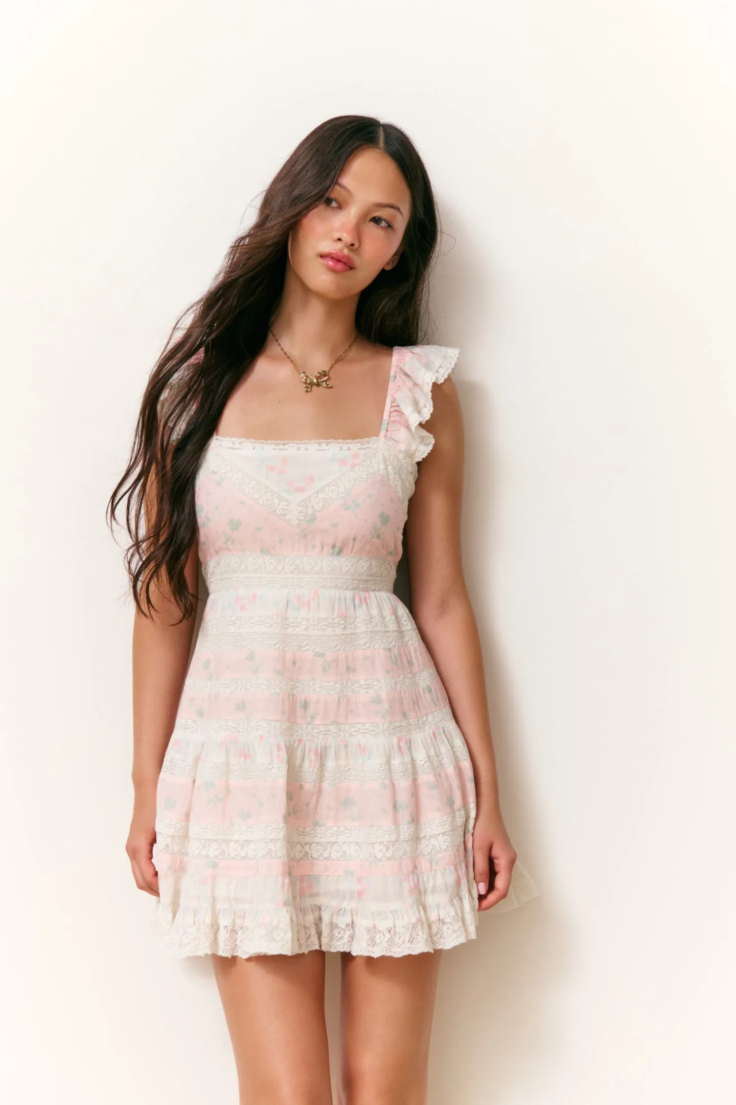 Melitta Mixed Print Mini Dress sold by LoveShackFancy product image thumbnail 2