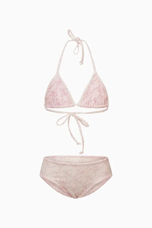 Girls Finnie Floral Bow Print Bikini sold by LoveShackFancy