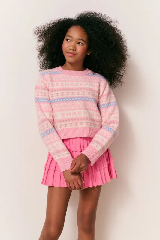 Girls Calina Wool Fair Isle Pullover sold by LoveShackFancy