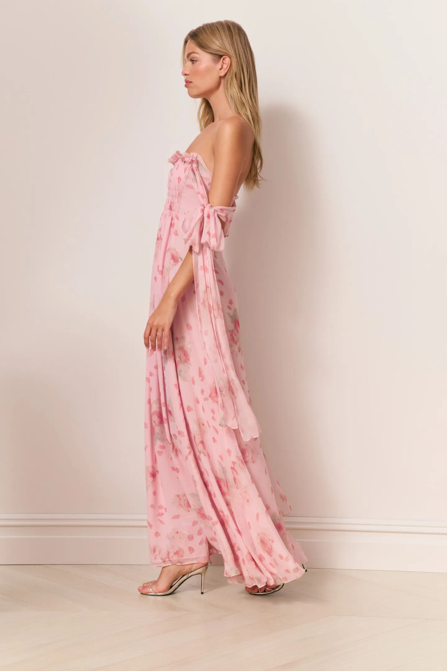 Marlana Floral Silk Chiffon Maxi Dress sold by LoveShackFancy product image thumbnail 4