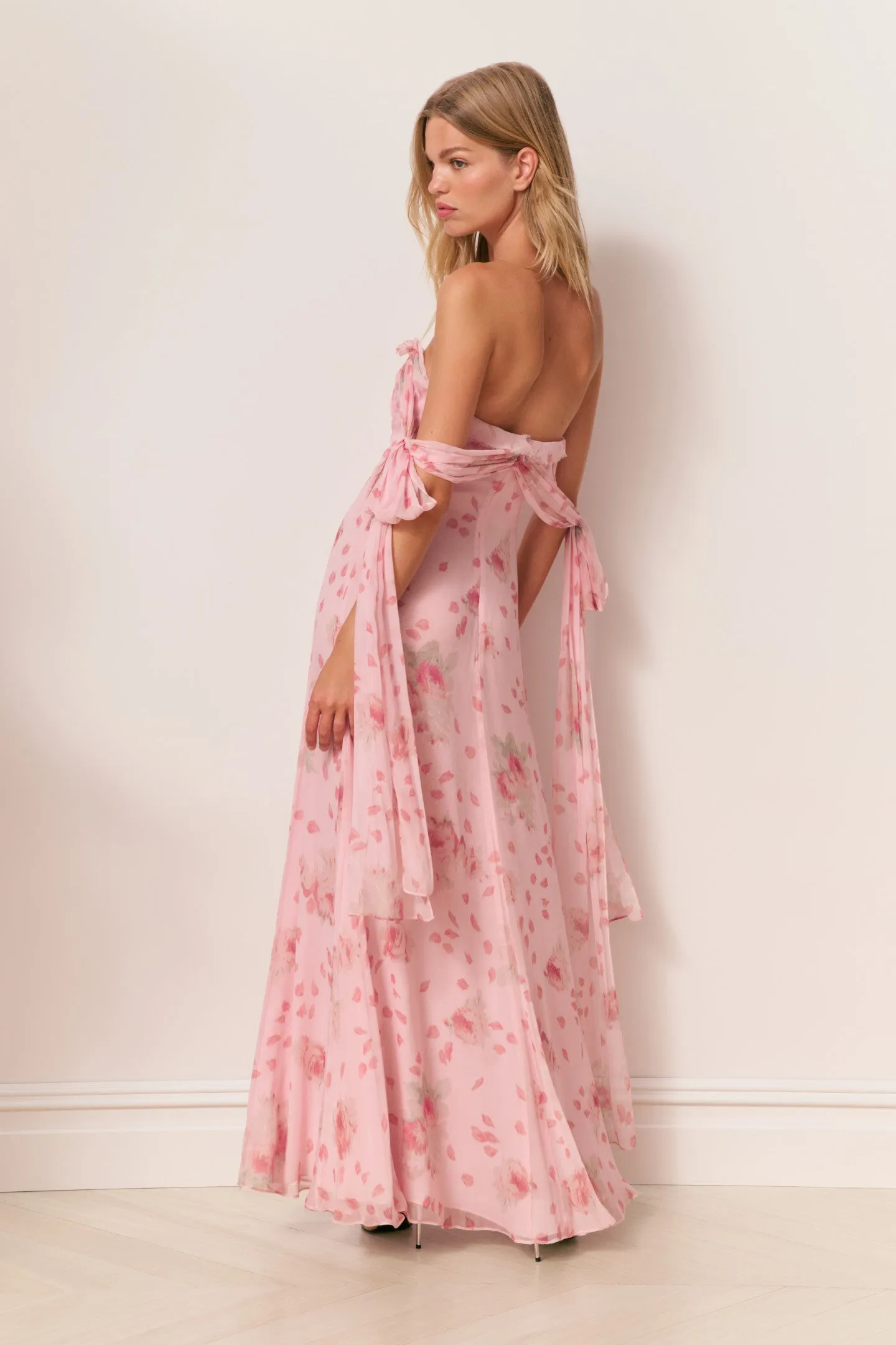 Marlana Floral Silk Chiffon Maxi Dress sold by LoveShackFancy product image thumbnail 5