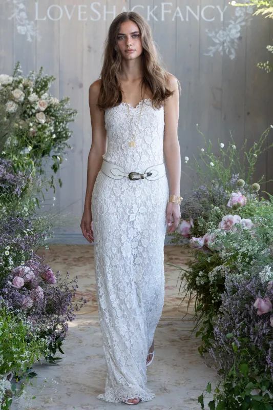 Ciona Lace Gown sold by LoveShackFancy