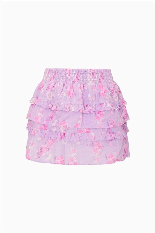 Girls Billie Heirloom Print Skirt - HIBISCUS sold by LoveShackFancy