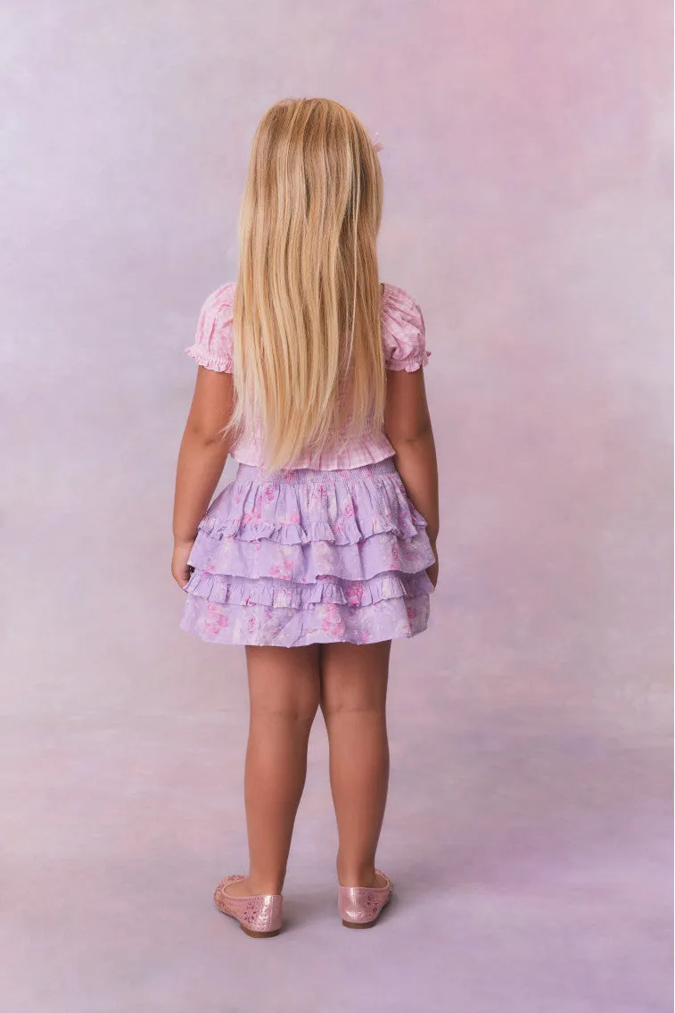 Girls Billie Heirloom Print Skirt - HIBISCUS sold by LoveShackFancy product image thumbnail 4