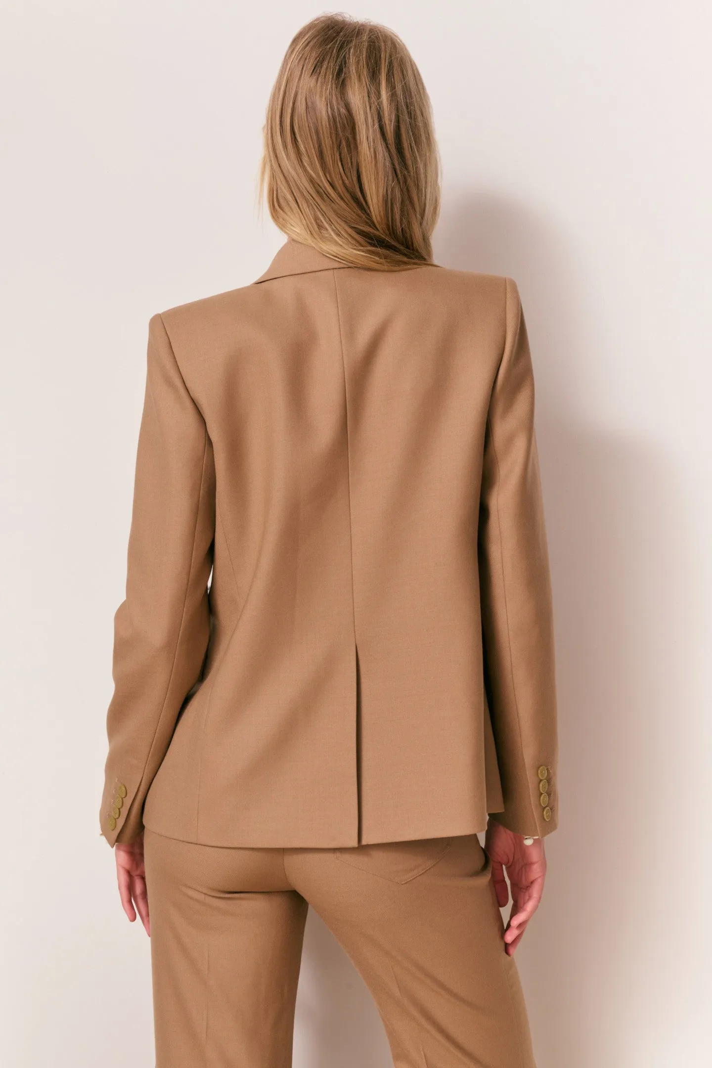 Gillian Wool-Blend Blazer - CAMEL sold by LoveShackFancy product image thumbnail 3
