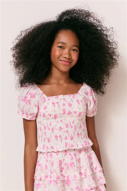 Girls Fabielle Heirloom Print Top sold by LoveShackFancy