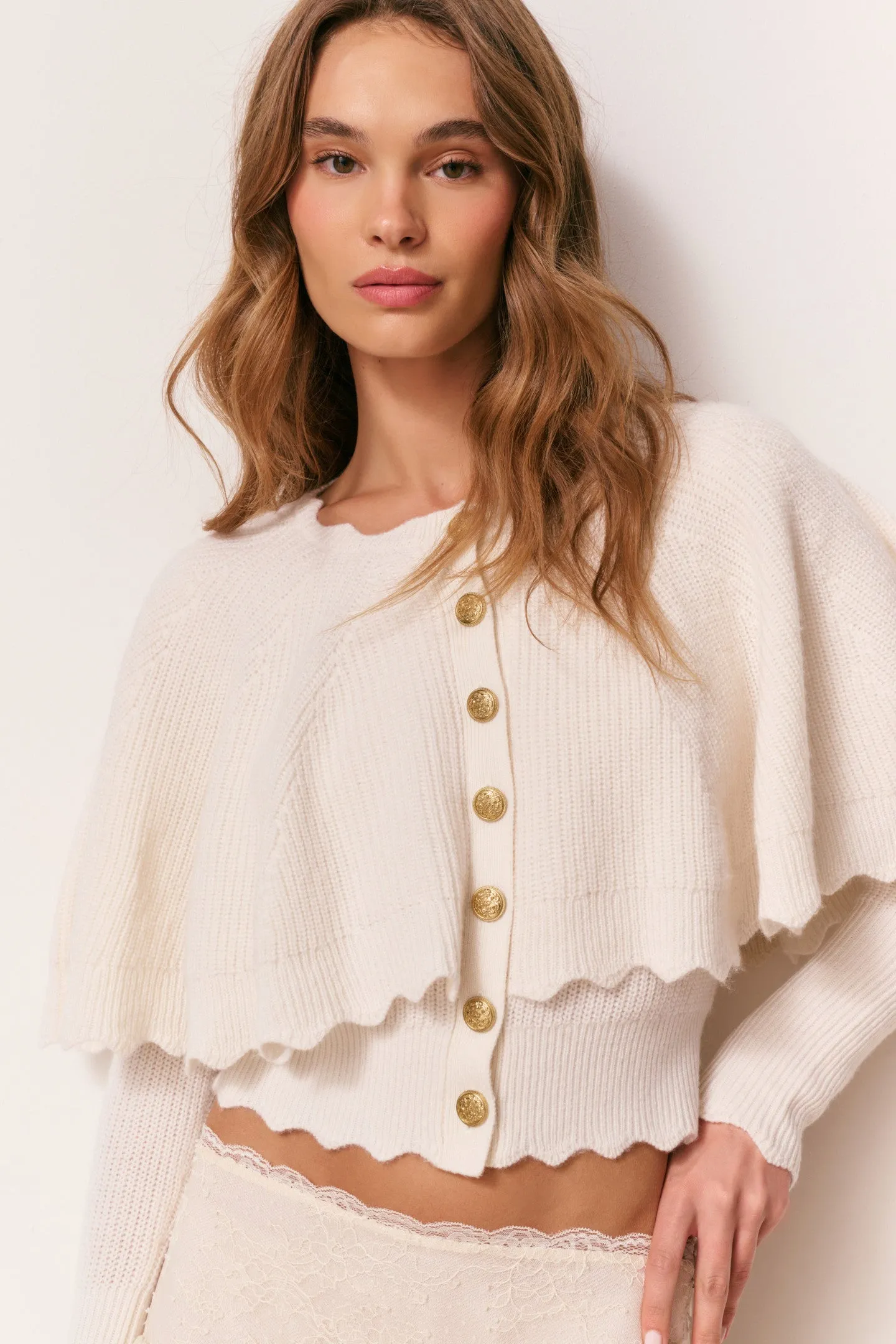 Daelyn Cashmere Cape Cardigan sold by LoveShackFancy product image thumbnail 2