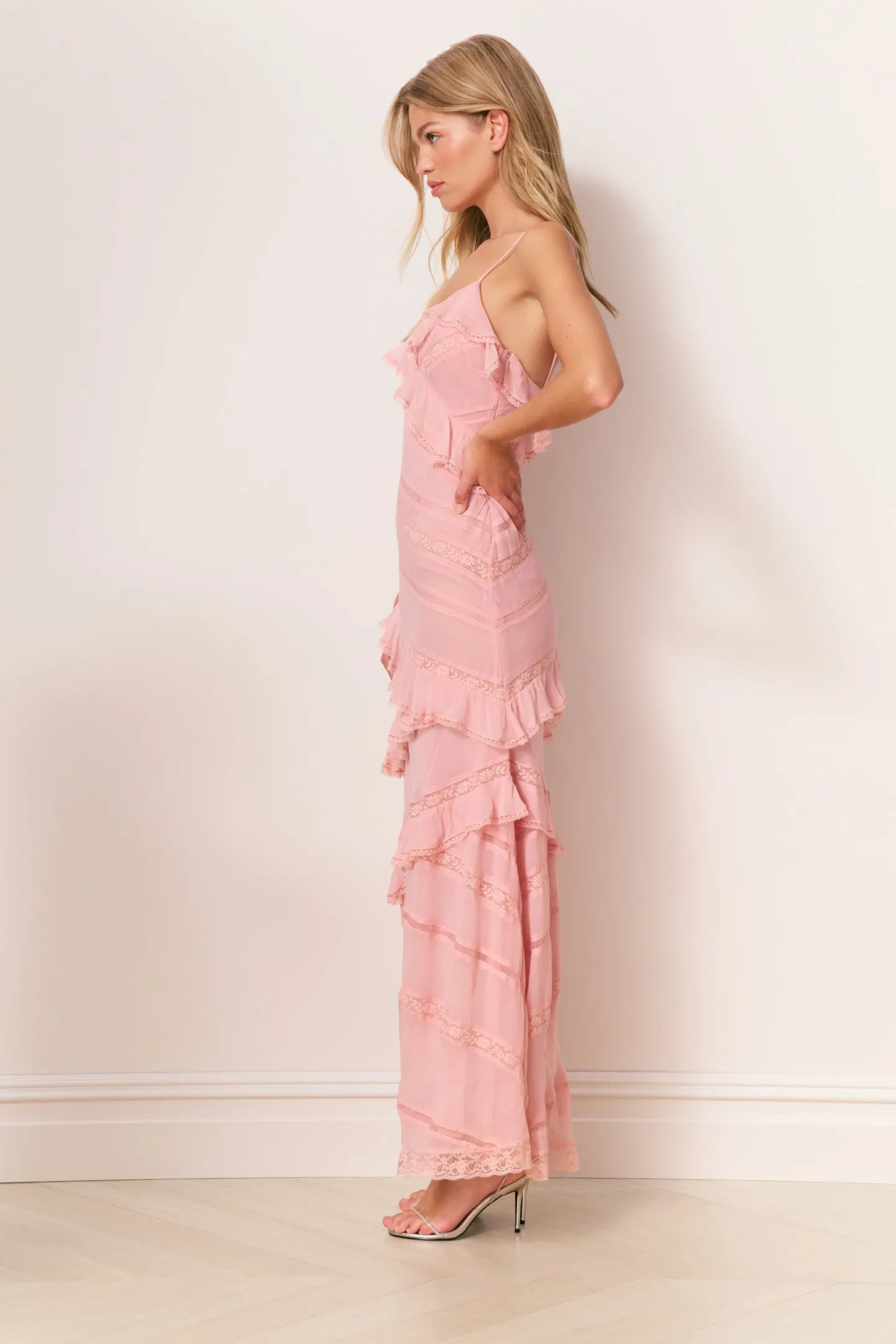 Louie Chiffon Ruffle Maxi Dress sold by LoveShackFancy product image thumbnail 4