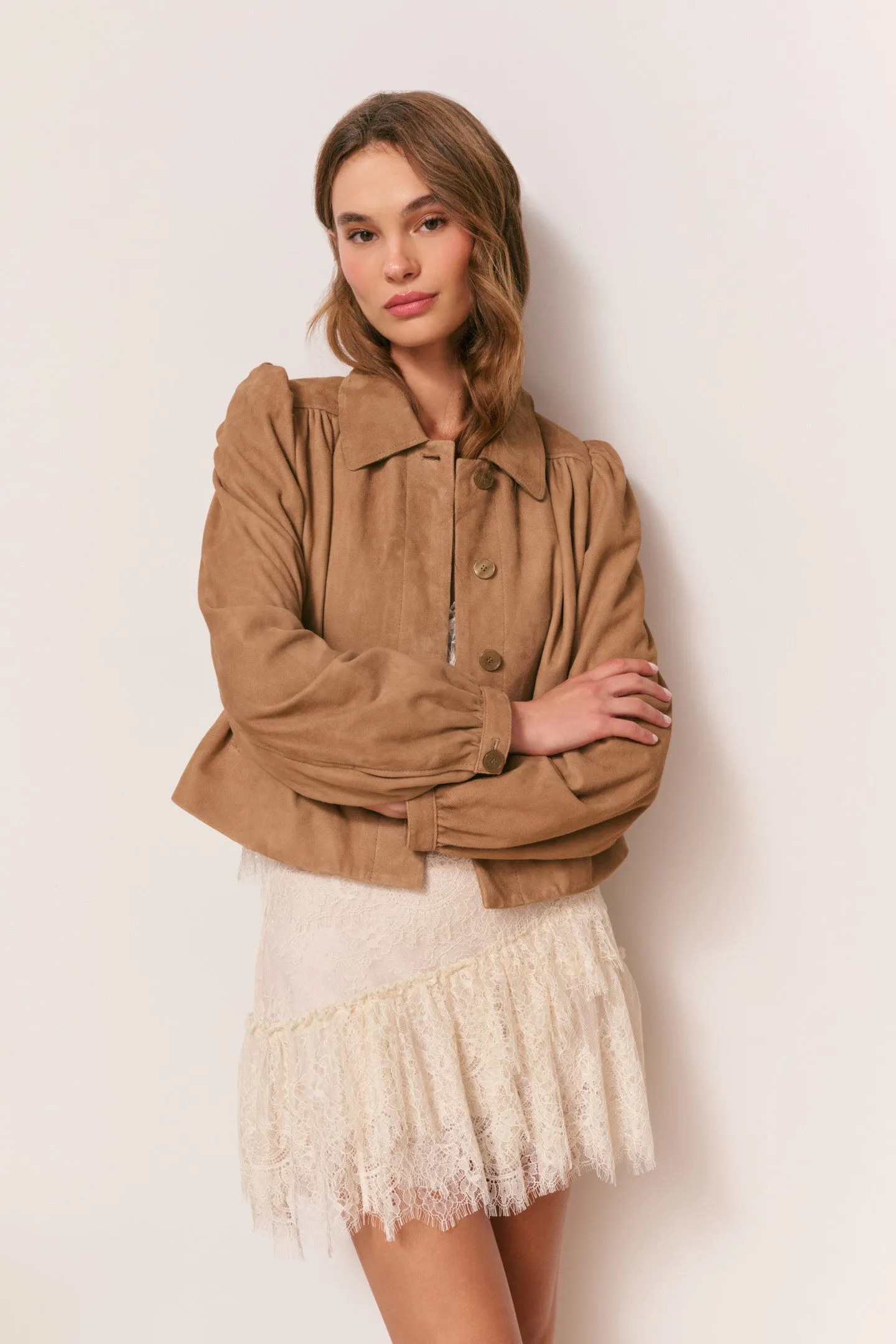 Eris Suede Jacket sold by LoveShackFancy product image thumbnail 3