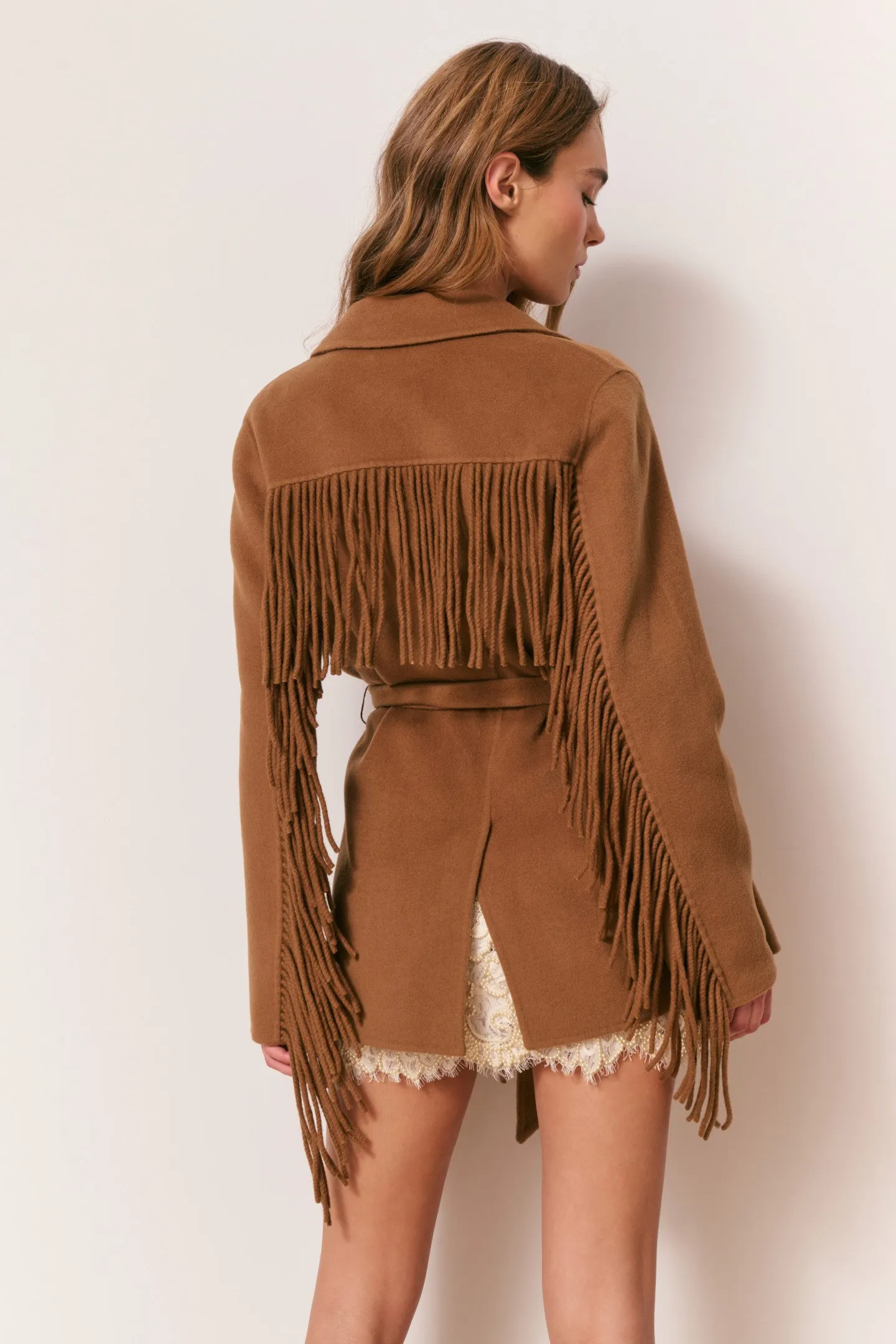 Maebella Wool Fringe Jacket sold by LoveShackFancy product image thumbnail 5