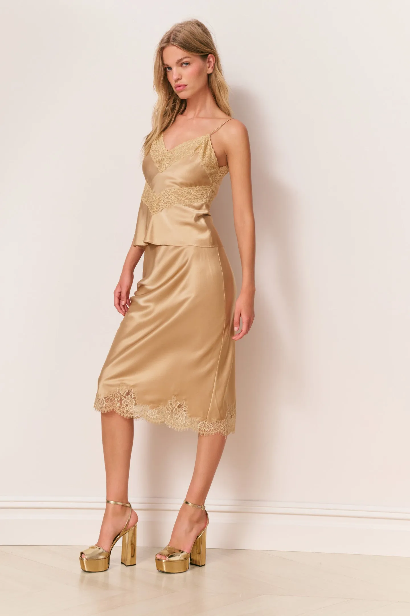 Brimsley Silk Lace Cami Top sold by LoveShackFancy product image thumbnail 3