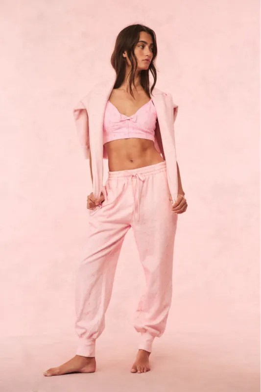 Lolana Floral Cotton Sweatpants - IBIZA SUNSET sold by LoveShackFancy