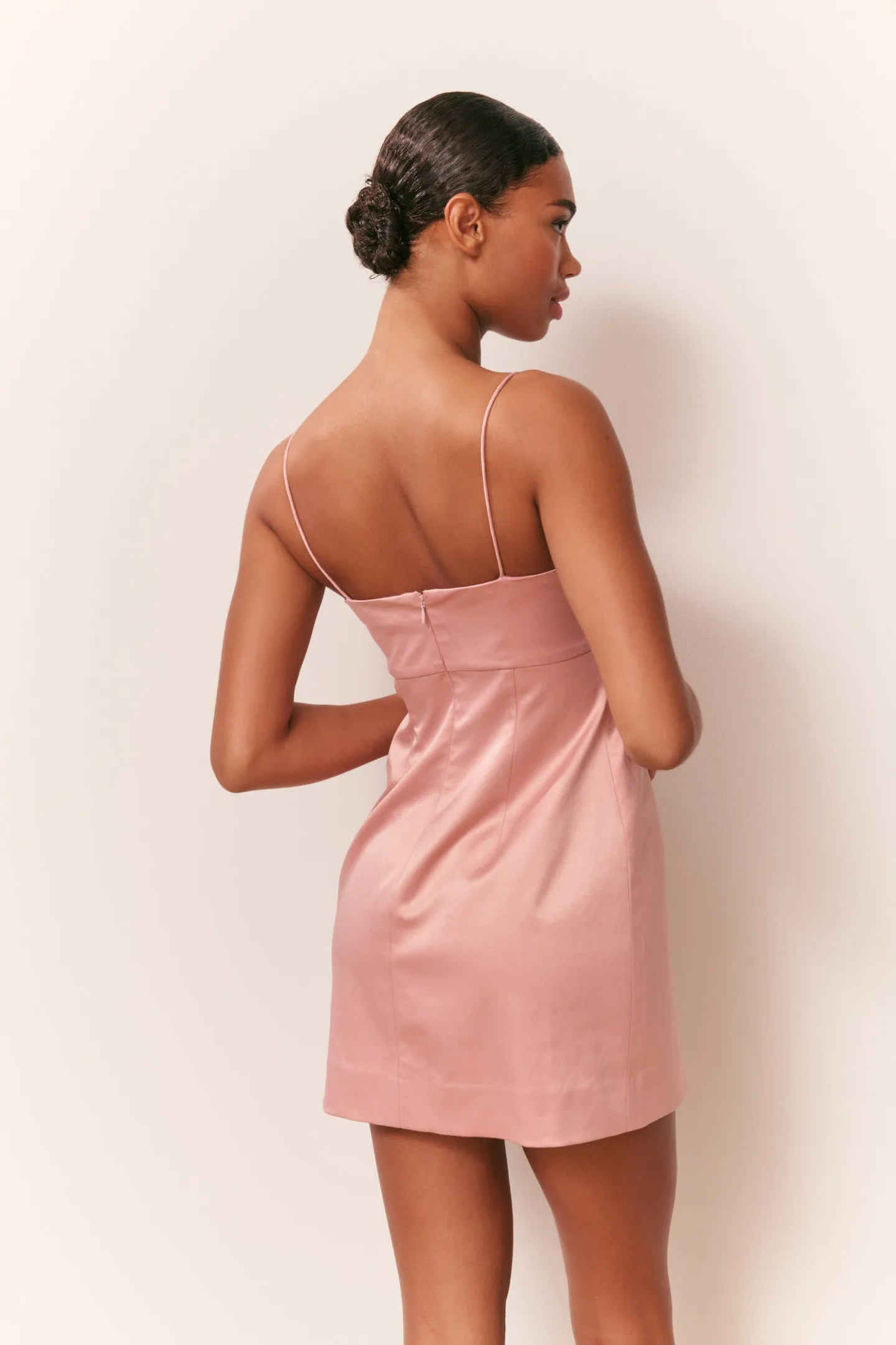 Avena Satin Bow Detail Mini Dress sold by LoveShackFancy product image thumbnail 3