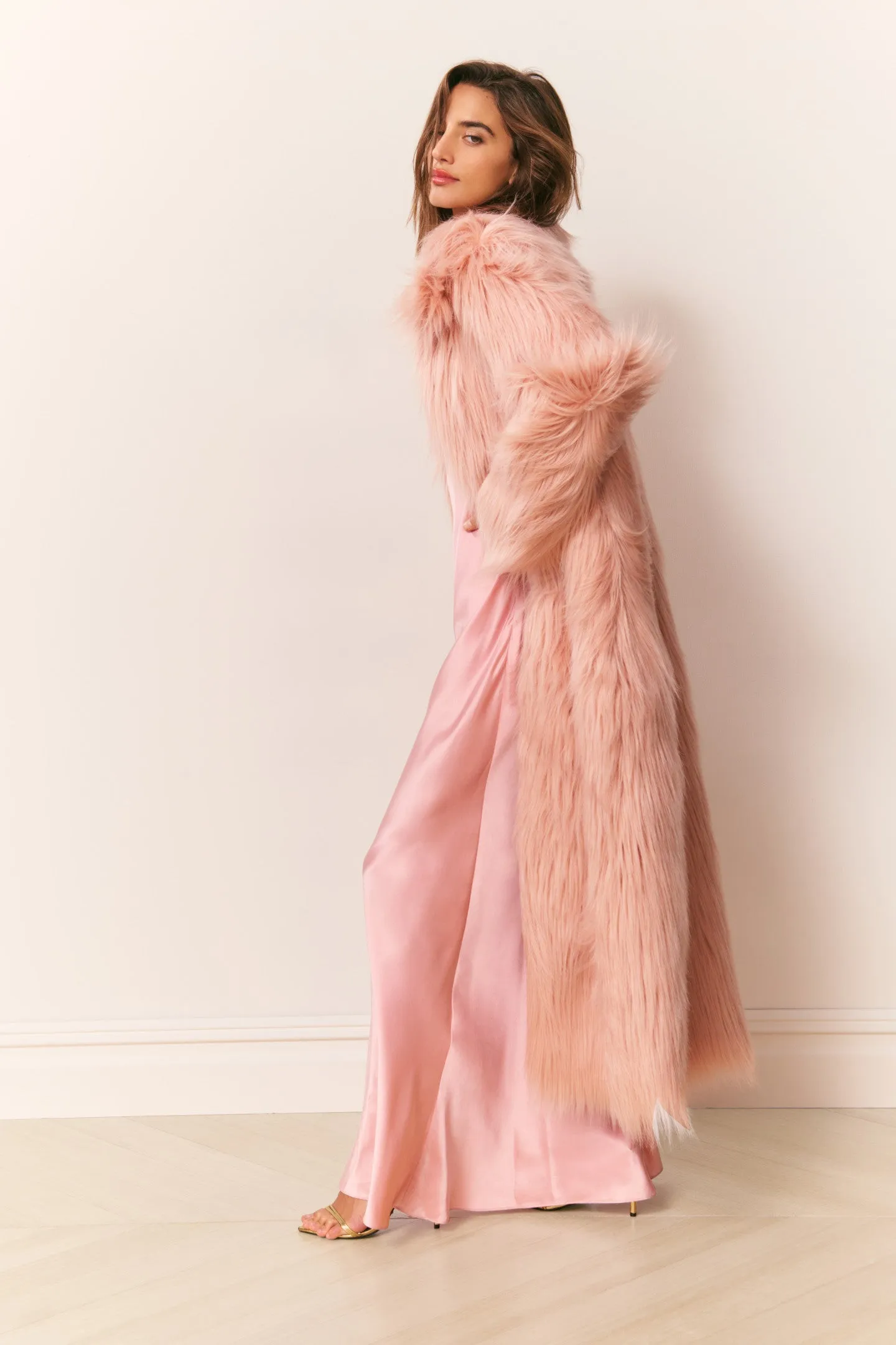 Valia Long Faux Fur Coat sold by LoveShackFancy product image thumbnail 4