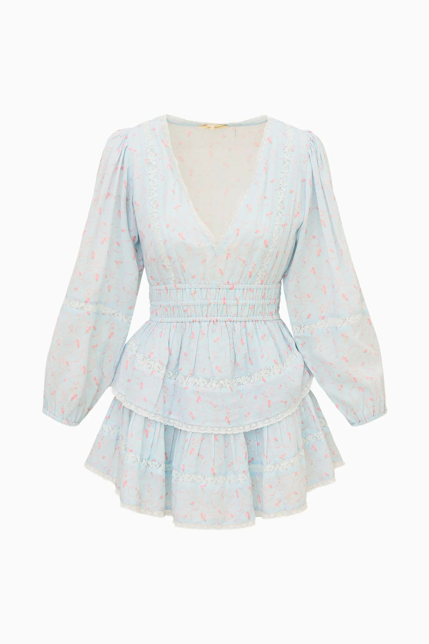 Rosamina Cotton Long Sleeve Mini Dress sold by LoveShackFancy product image thumbnail 4