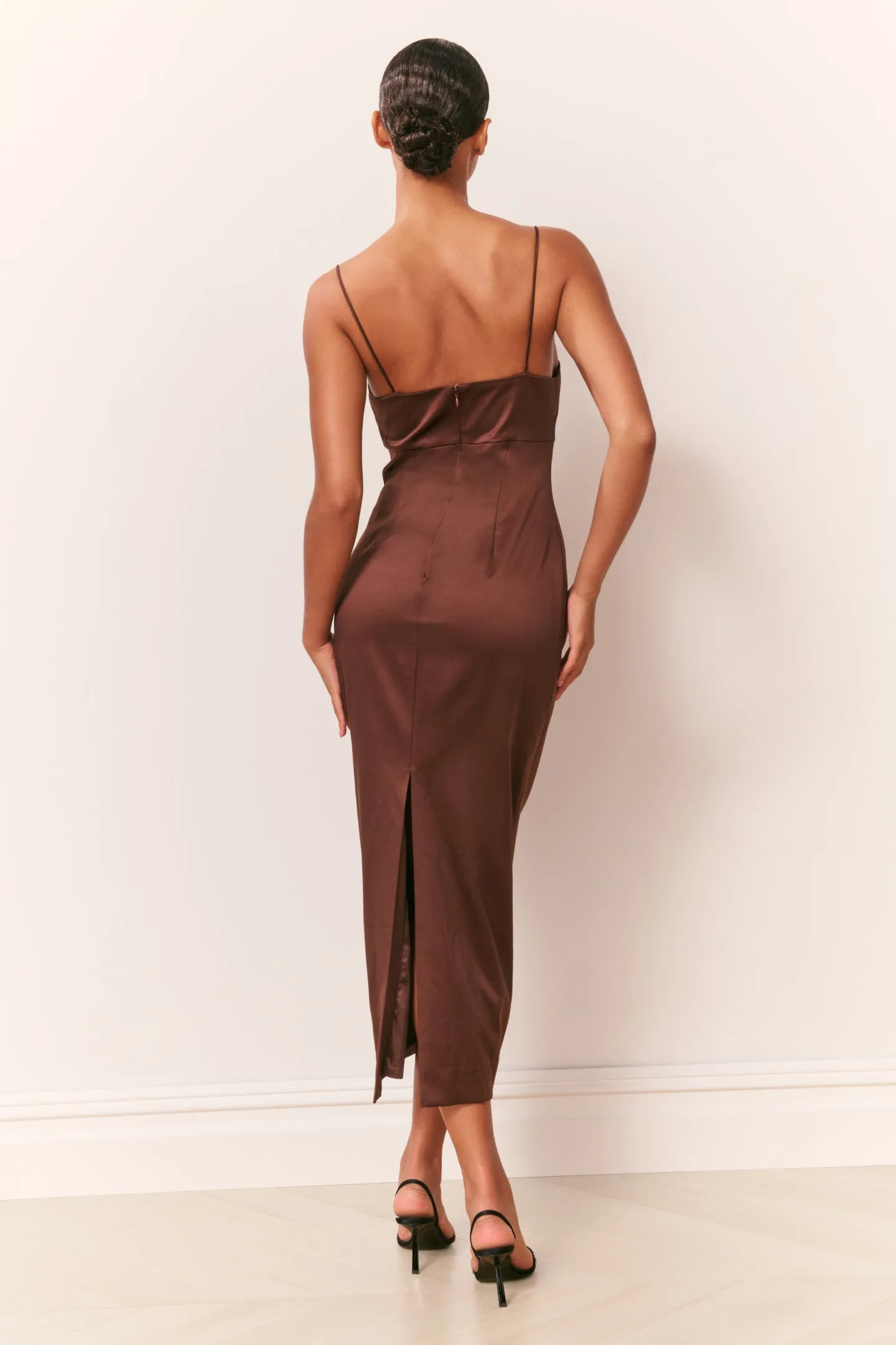 Calise Satin Bow Detail Midi Dress sold by LoveShackFancy product image thumbnail 4