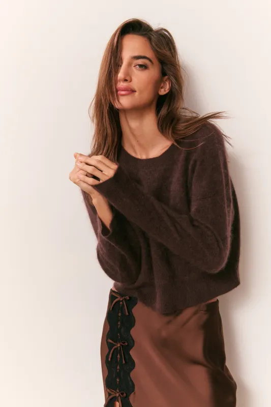 Bellman Brushed Cashmere Pullover sold by LoveShackFancy