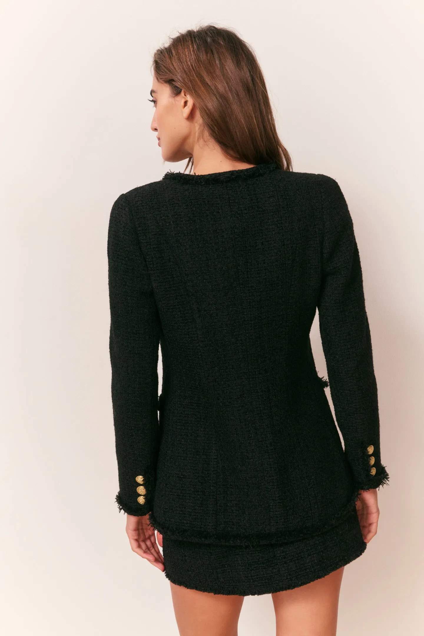 Adrina Tweed Embellished Jacket sold by LoveShackFancy product image thumbnail 5