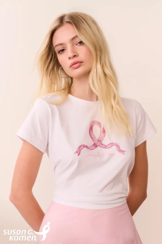 Breast Cancer Awareness Tee sold by LoveShackFancy