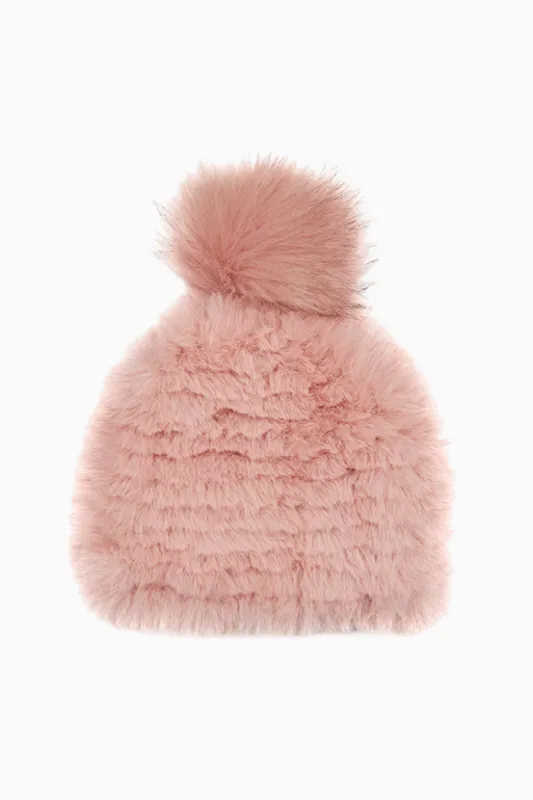 Jocelyn Faux Fur Winter Hat sold by LoveShackFancy