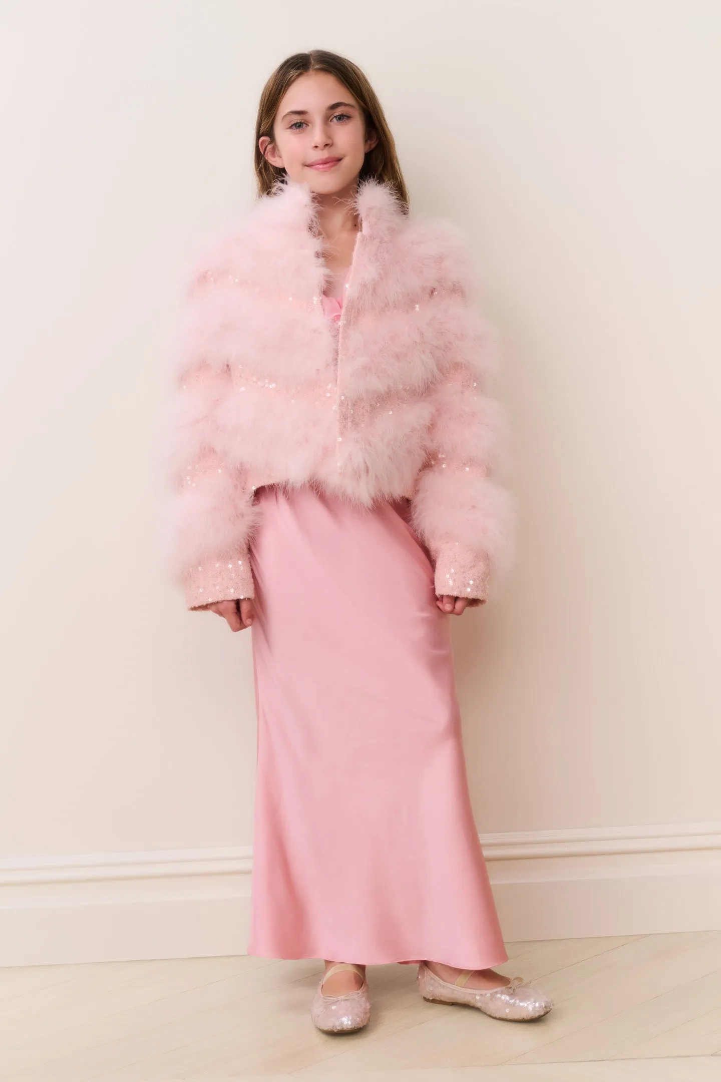 Tween Trislyn Feather Sequin Jacket sold by LoveShackFancy product image thumbnail 2