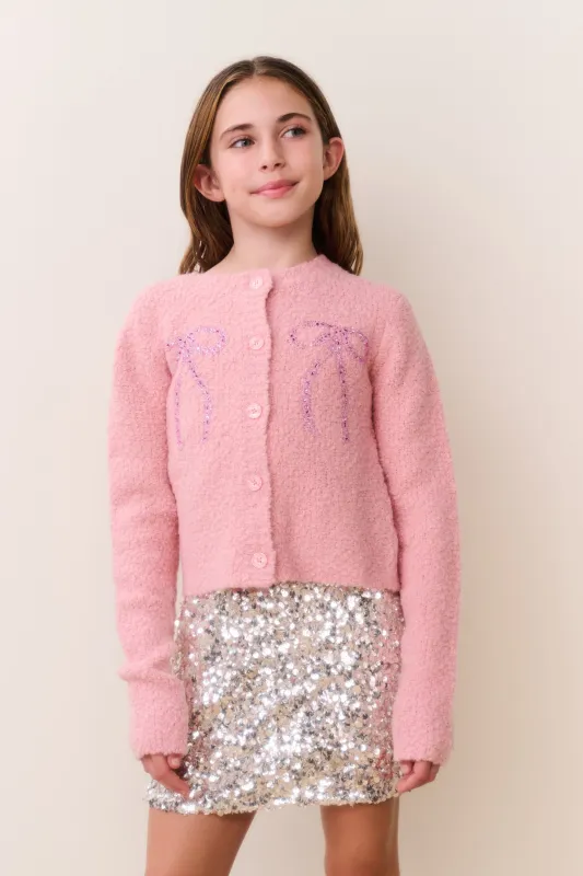 Tween Journelle Embellished Cardigan sold by LoveShackFancy