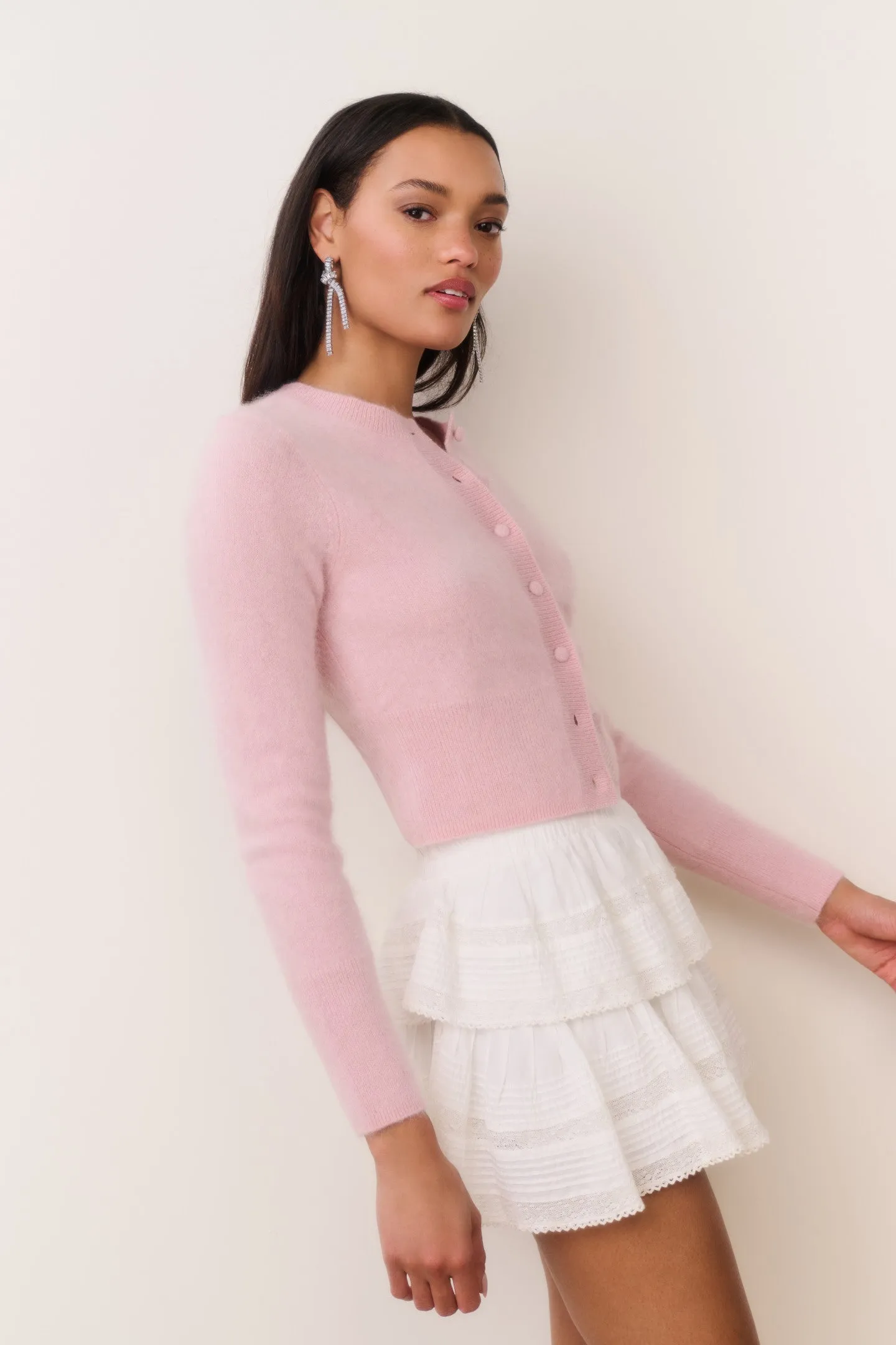 Adeanne Fitted Cashmere Cardigan sold by LoveShackFancy product image thumbnail 3