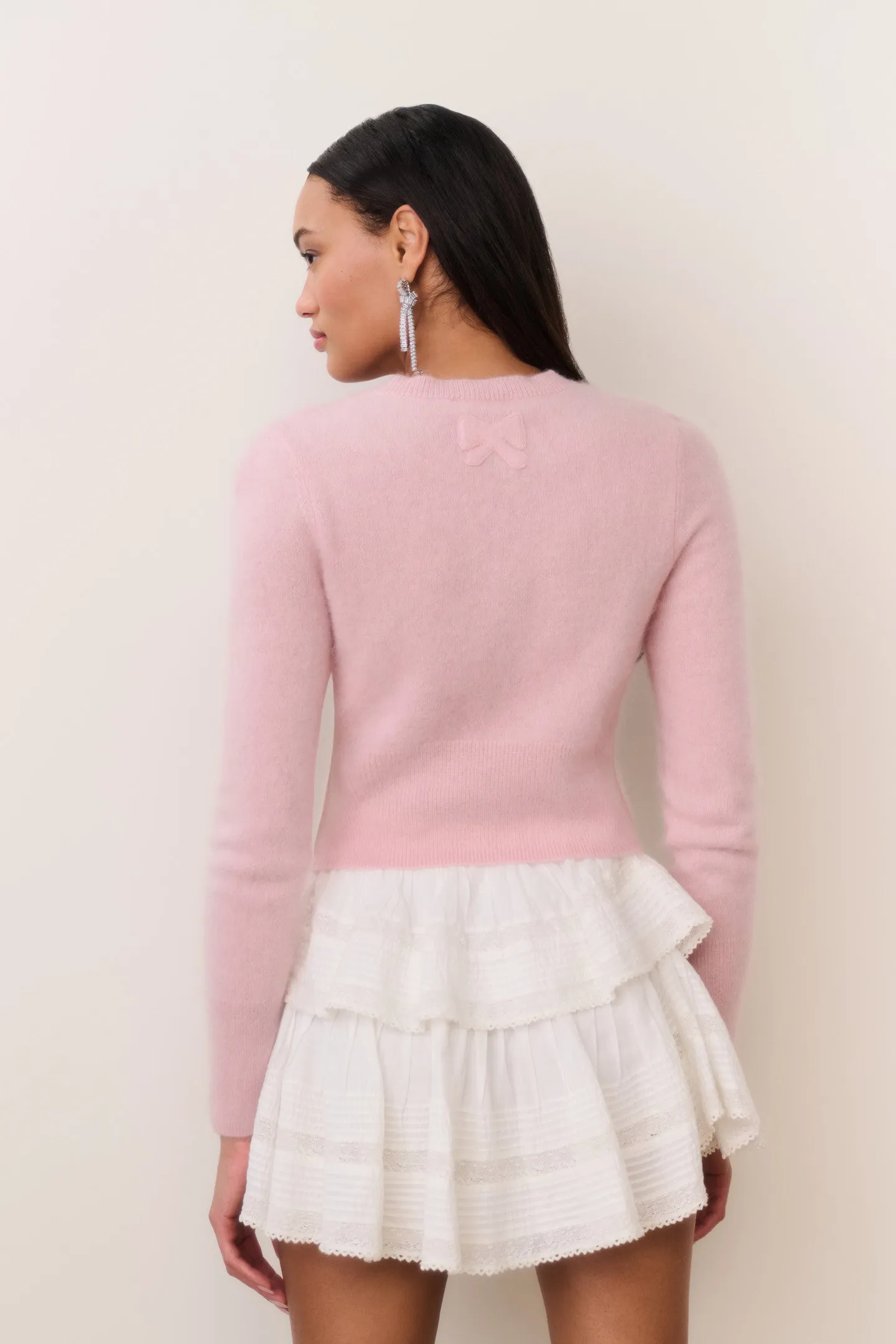 Adeanne Fitted Cashmere Cardigan sold by LoveShackFancy product image thumbnail 4