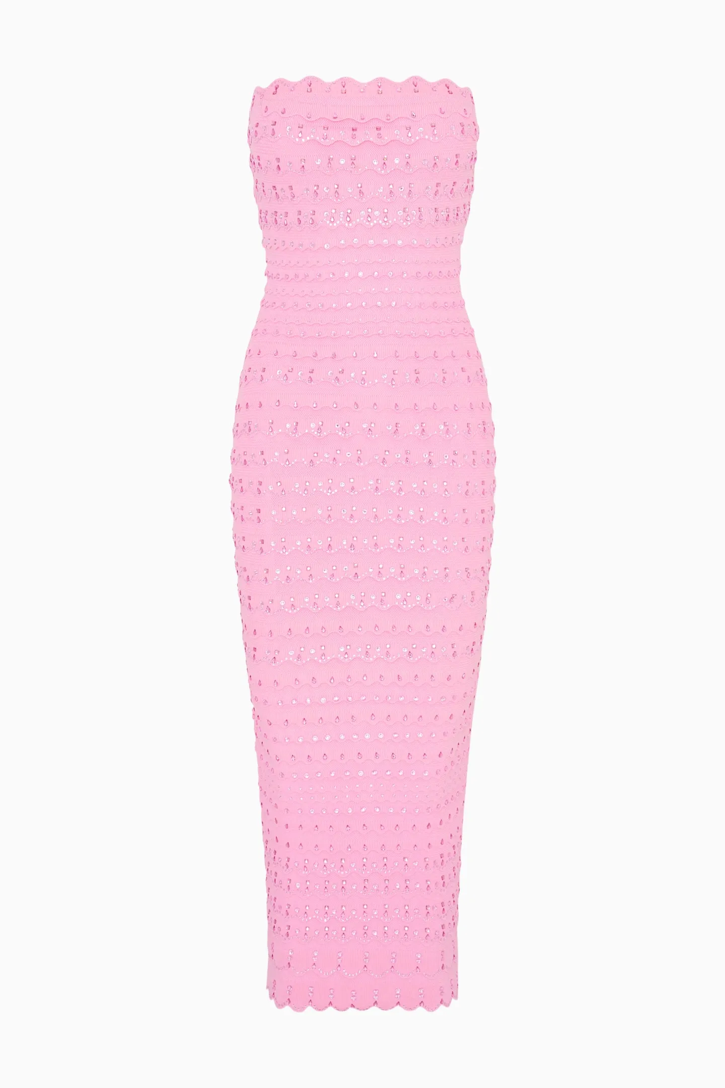 Eclipse Rhinestone Scallop Bandage Dress sold by LoveShackFancy product image thumbnail 5