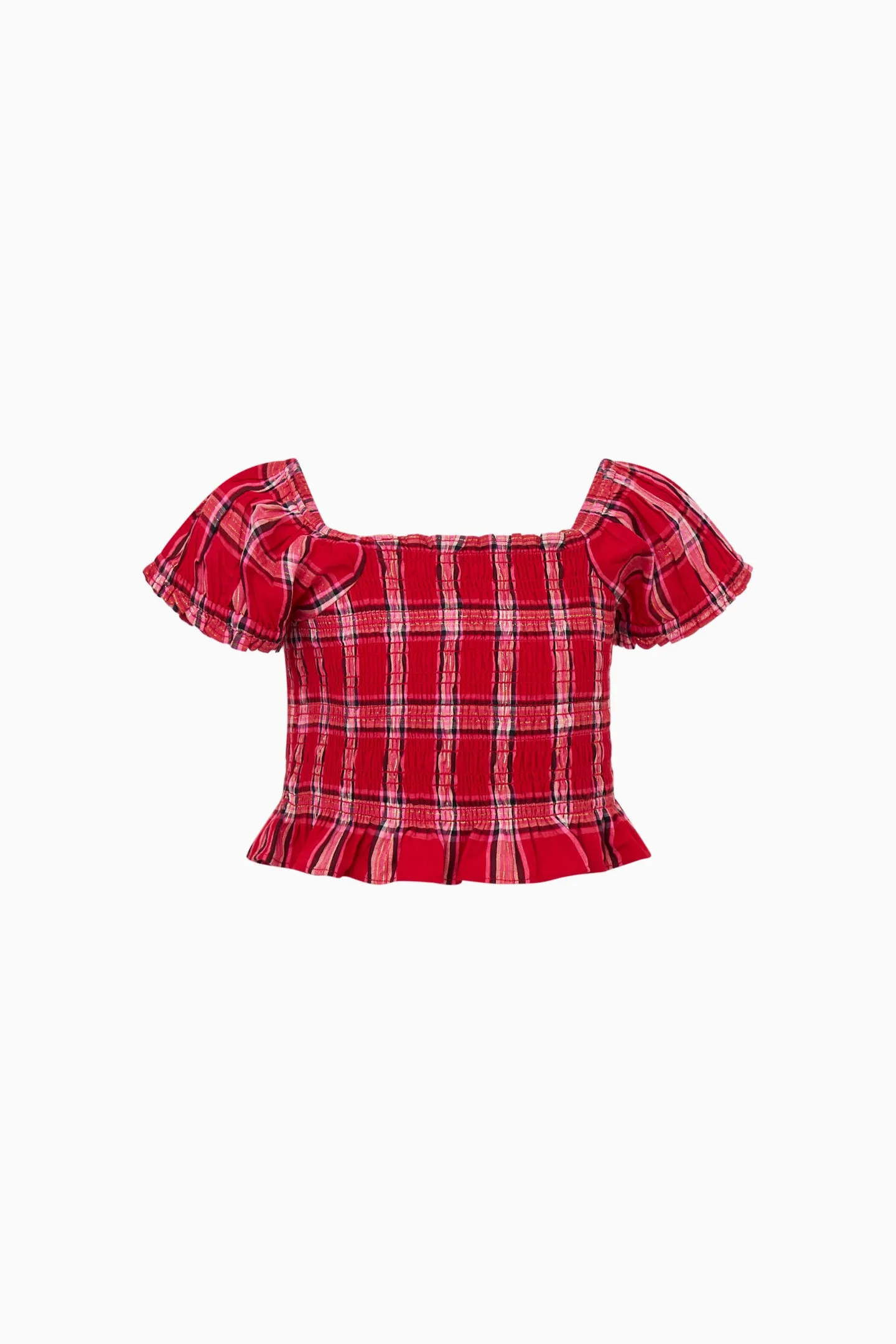 Little Girls Fabielle Tartan Top sold by LoveShackFancy product image thumbnail 5