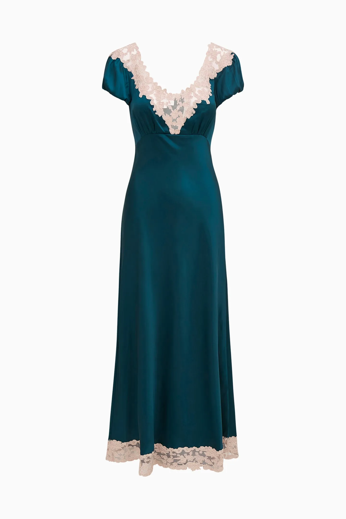 Taylis Satin Lace Maxi Dress sold by LoveShackFancy product image thumbnail 5