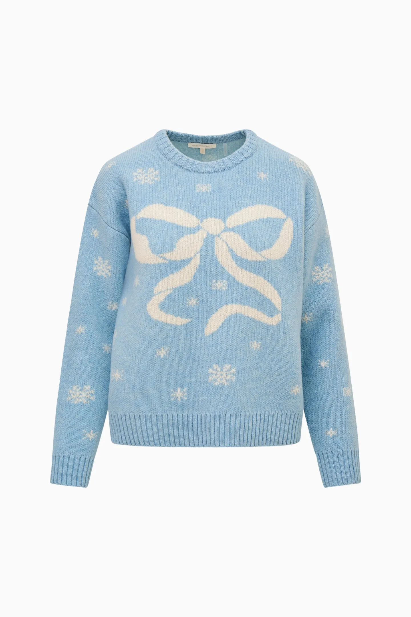 Francie Wool Jacquard Pullover - SNOWFLAKE BLUE sold by LoveShackFancy product image thumbnail 5