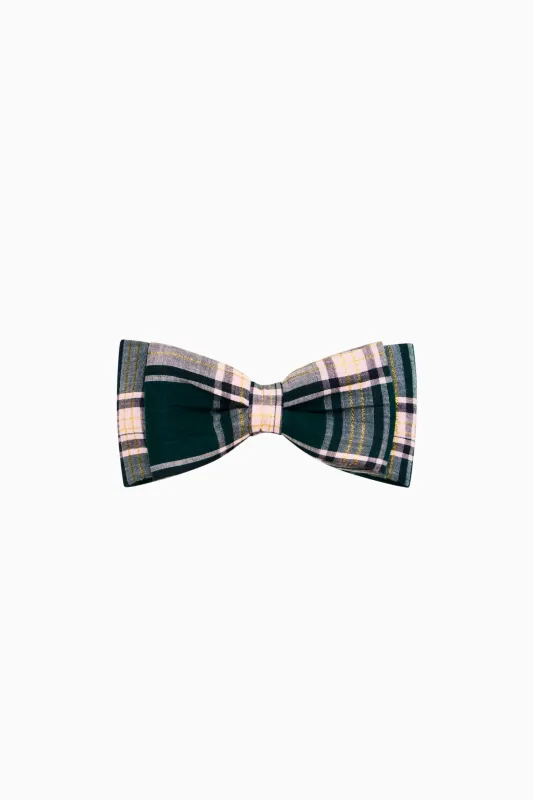 Ayisha Tartan Hair Bow - MISTLETOE KISS sold by LoveShackFancy