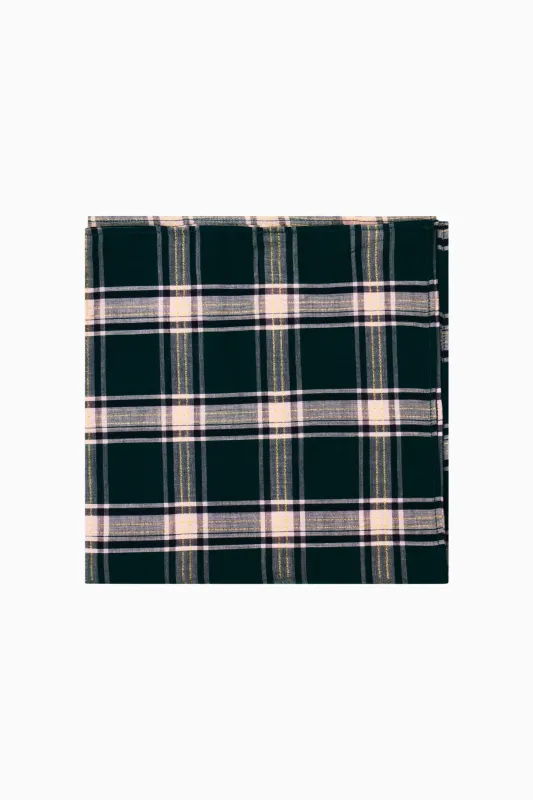 Tobin Tartan Pocket Square - MISTLETOE KISS sold by LoveShackFancy