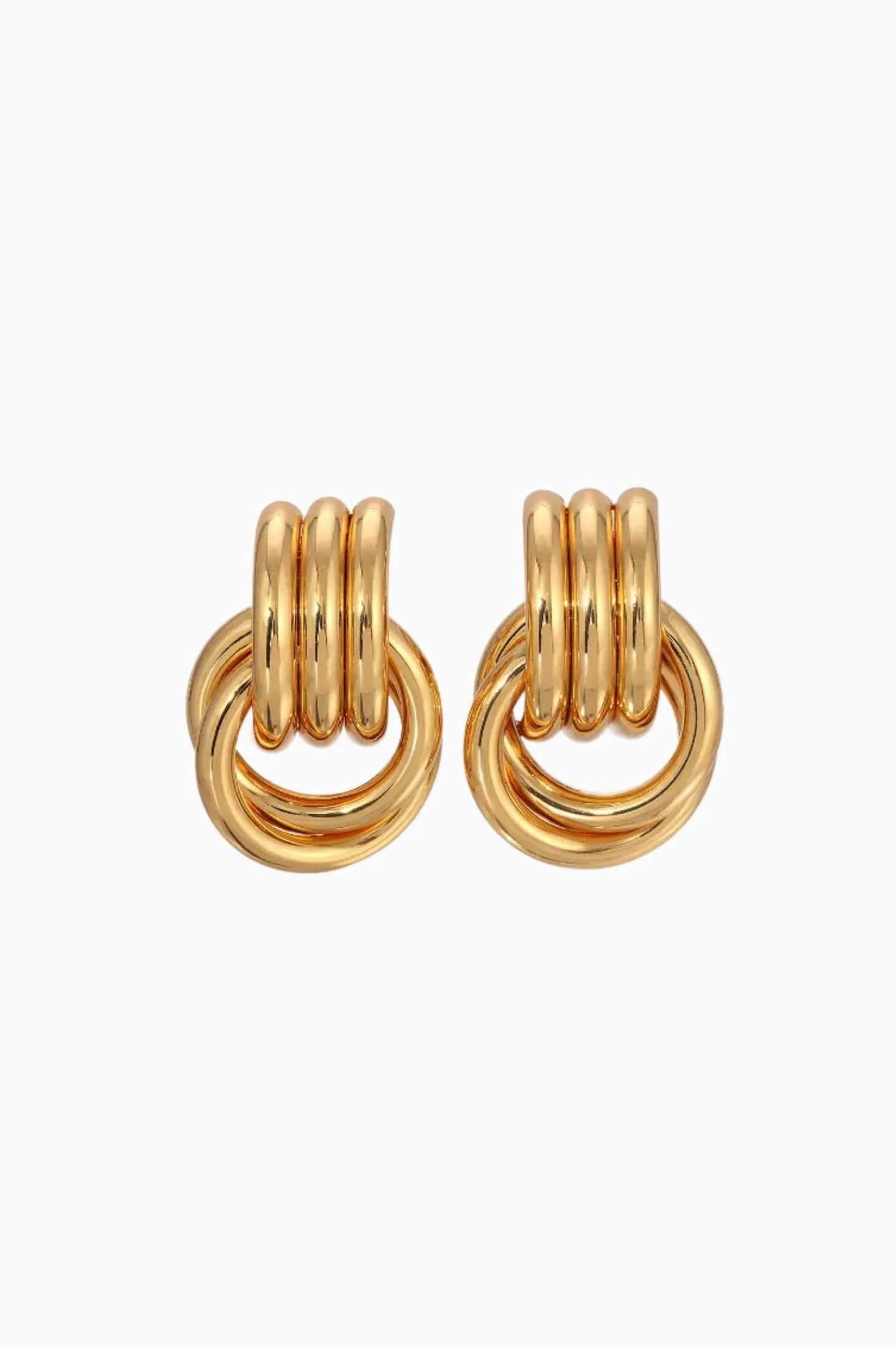 Heaven Mayhem Mini Knot Gold Earrings sold by LoveShackFancy