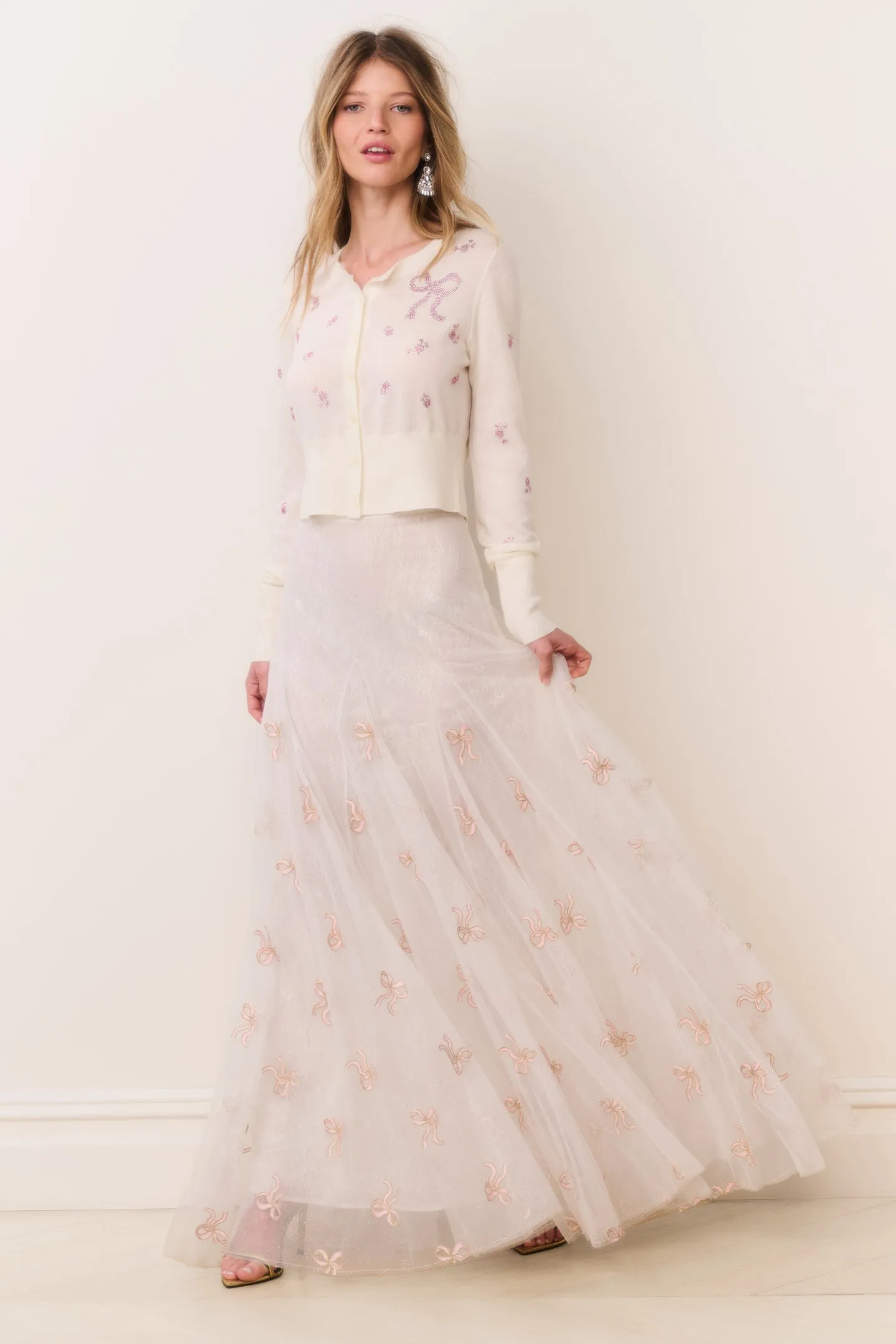 Adeanne Secret Crush Wool Cardigan sold by LoveShackFancy product image thumbnail 4