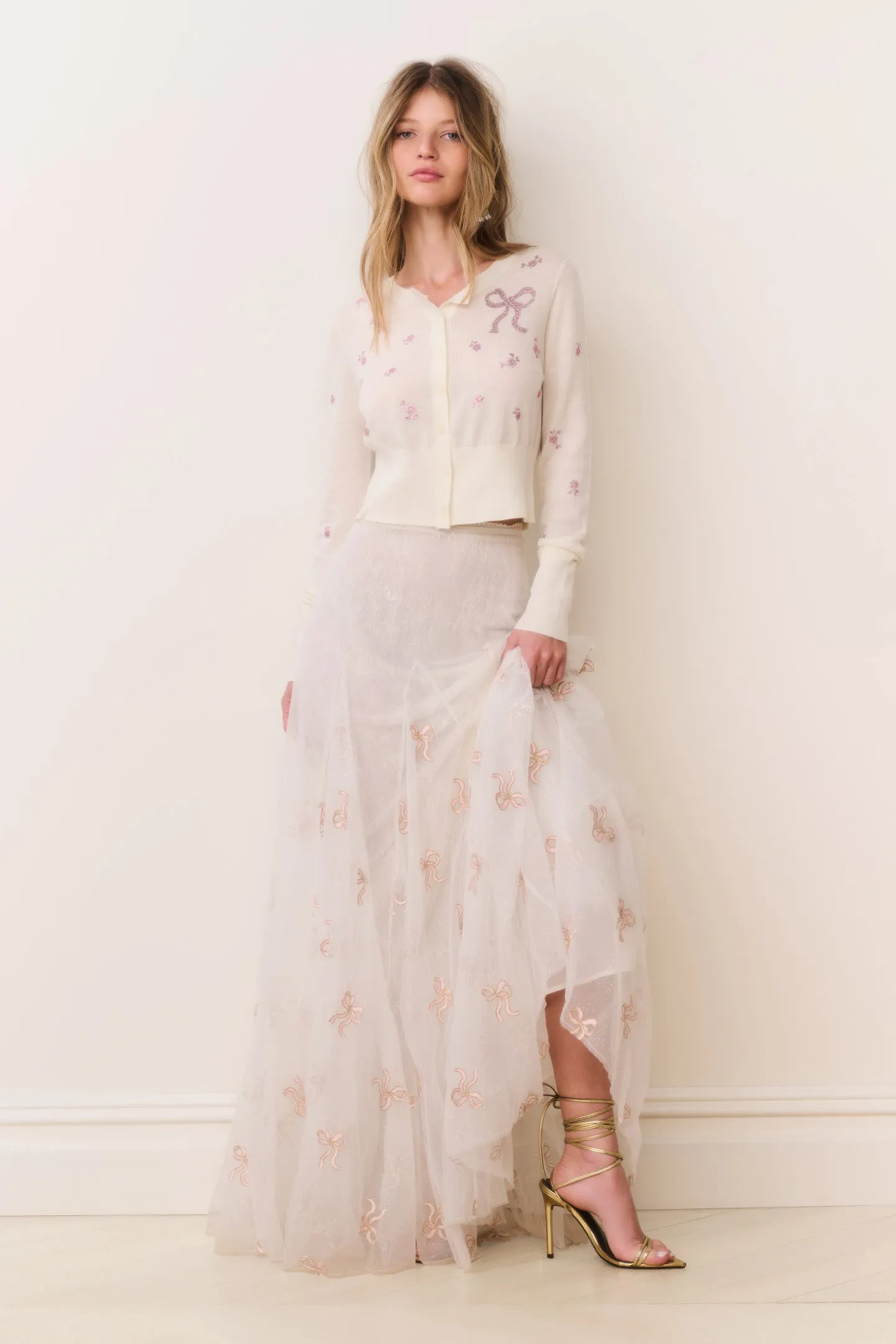 Adeanne Secret Crush Wool Cardigan sold by LoveShackFancy product image thumbnail 2